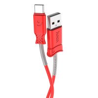 HOCO USB кабель Type-C X24 2.4A 1 метр (красный) 7077