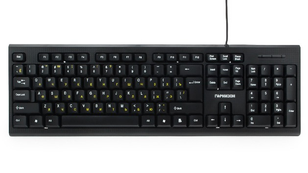 ГАРНИЗОР Компьютерная проводная клавиатура модель GK-120 (черный) Г30-77130