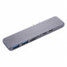 Кардридер / Хаб 2x Type-C 7 портов HDMI MacBook (серый космос) 4383 - Кардридер / Хаб 2x Type-C 7 портов HDMI MacBook (серый космос) 4383