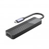 ORICO Хаб Type-C 6в1 (PD x1 / USB 3.0 x1 / USB 2.0 x1 / CD-TF Card x2 / HDMI x1) модель MDK-5P-GY-BP чёрный1 (Г90-56623) - ORICO Хаб Type-C 6в1 (PD x1 / USB 3.0 x1 / USB 2.0 x1 / CD-TF Card x2 / HDMI x1) модель MDK-5P-GY-BP чёрный1 (Г90-56623)