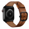 Ремешок Apple Watch 42mm / 44mm / 45mm / Ultra 49mm кожаный на пряжке (коричневый) 8467 - Ремешок Apple Watch 42mm / 44mm / 45mm / Ultra 49mm кожаный на пряжке (коричневый) 8467