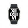 Ремешок Apple Watch 42mm / 44mm / 45mm / Ultra 49mm шагрень NEW кожаный на магнитах (иссине чёрный) 7704 - Ремешок Apple Watch 42mm / 44mm / 45mm / Ultra 49mm шагрень NEW кожаный на магнитах (иссине чёрный) 7704
