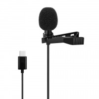 Lavalier Петличный микрофон Type-C для телефона / планшета (1.5м) + мешочек (123084)
