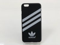 Чехол iPhone 6 Plus / 6S Plus TPU Adidas OEM матовый (чёрный) 9709