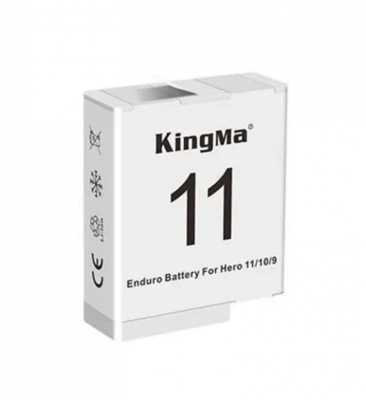 KingMa АКБ сменный аккумулятор GoPro Hero 12 / 11 / 10 / 9 (1750mAh / Enduro Морозо-стойкий) Г90-76553