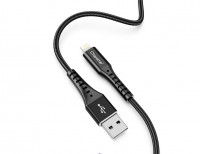 CHAROME USB кабель lightning 8-pin C22-03 2.4A, 1 метр (чёрный) 7085