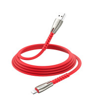 HOCO USB кабель 8-pin U58 2.4A 1.2м (красный) 2173