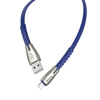 HOCO USB кабель 8-pin U58 2.4A 1.2м (синий) 2173