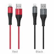 HOCO USB кабель 8-pin X38 2.4A 1м FastCharge (чёрный) 5029 - HOCO USB кабель 8-pin X38 2.4A 1м FastCharge (чёрный) 5029