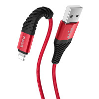HOCO USB кабель 8-pin X38 2.4A 1м FastCharge (красный) 5029