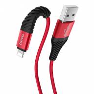 HOCO USB кабель 8-pin X38 2.4A 1м FastCharge (красный) 5029 - HOCO USB кабель 8-pin X38 2.4A 1м FastCharge (красный) 5029