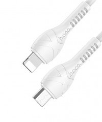 HOCO USB-C кабель PD на lightning 8-pin X37 27W 1м (белый) 7092