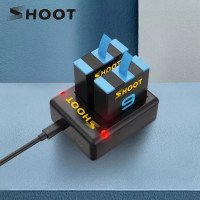 SHOOT Набор ЗУ + 2шт аккумулятора Quick Charge на GoPro Hero 9 (модель XTGP565) 17556
