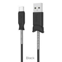 HOCO USB кабель Type-C X24 2.4A 1м (чёрный) 7077